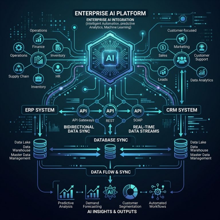 Kiến Trúc & Nhúng Ứng Dụng AI (AI Integration) Vào Hệ Thống Doanh Nghiệp ERP/CRM
