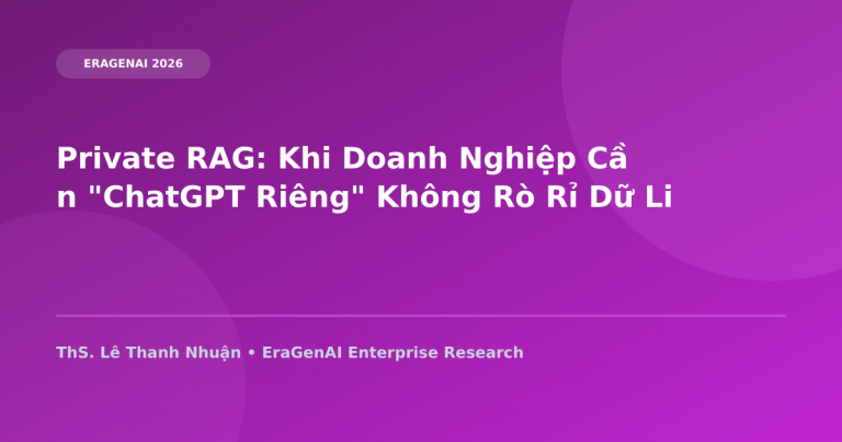 Private RAG: Khi Doanh Nghiệp Cần “ChatGPT Riêng” Không Rò Rỉ Dữ Liệu