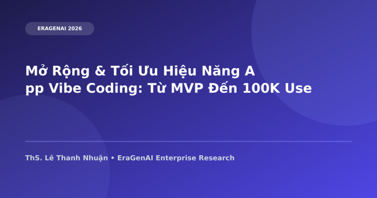 Mở Rộng & Tối Ưu Hiệu Năng App Vibe Coding: Từ MVP Đến 100K Users