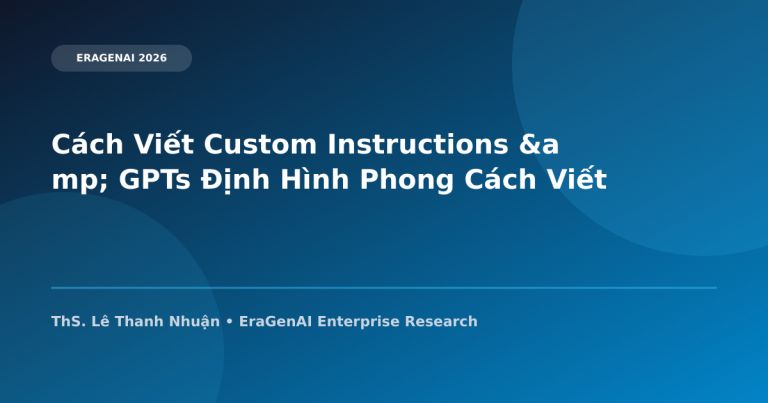 Cách Viết Custom Instructions & GPTs Định Hình Phong Cách Viết Chuẩn Thương Hiệu