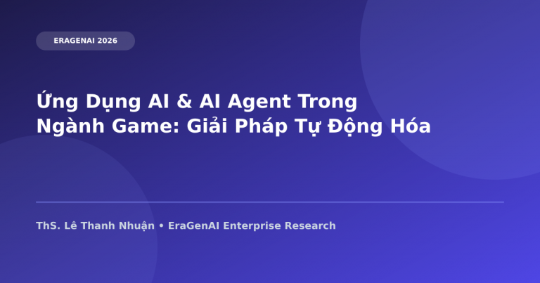 Ứng Dụng AI & AI Agent Trong Lĩnh Vực Game: Giải Pháp Tự Động Hóa 2026