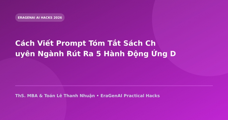 Cách Viết Prompt Tóm Tắt Sách Chuyên Ngành Rút Ra 5 Hành Động Ứng Dụng