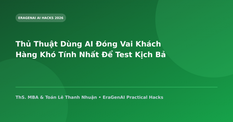 Thủ Thuật Dùng AI Đóng Vai Khách Hàng Khó Tính Nhất Để Test Kịch Bản Sales