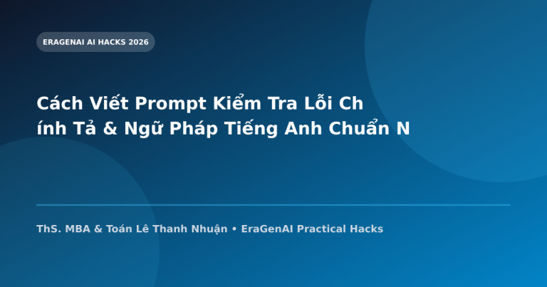 Cách Viết Prompt Kiểm Tra Lỗi Chính Tả & Ngữ Pháp Tiếng Anh Chuẩn Native