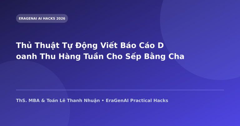 Thủ Thuật Tự Động Viết Báo Cáo Doanh Thu Hàng Tuần Cho Sếp Bằng ChatGPT