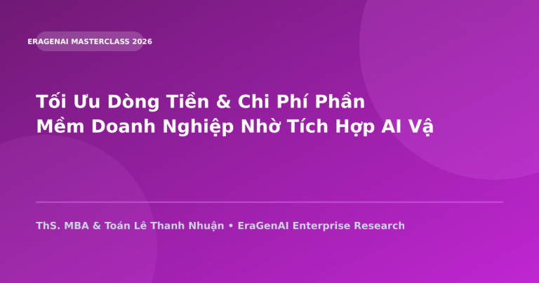 Tối Ưu Dòng Tiền & Chi Phí Phần Mềm Doanh Nghiệp Nhờ Tích Hợp AI Vận Hành