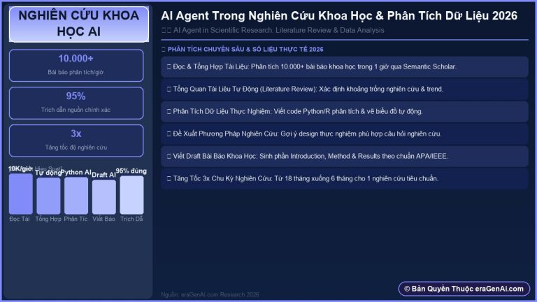 AI Agent Trong Nghiên Cứu Khoa Học: Phân Tích Dữ Liệu & Viết Báo 2026