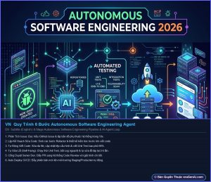 [Infographic] Quy Trình AI Agent Tự Viết Code & Deploy (Autonomous SE 2026)