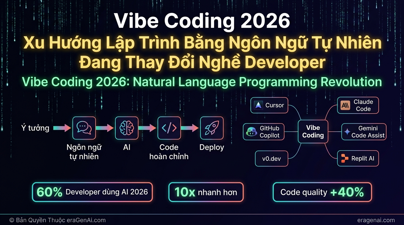 [Infographic] Vibe Coding 2026: Ban Do He Sinh Thai Lap Trinh Ngon Ngu Tu Nhien