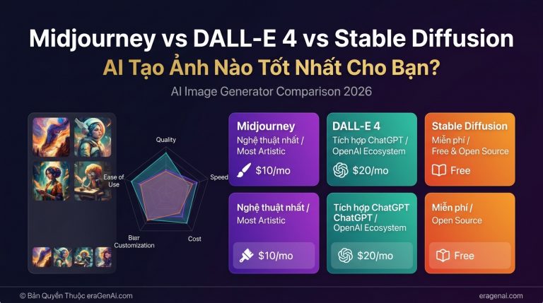 [Infographic] Midjourney vs DALL-E 4 vs Stable Diffusion: Ma Tran So Sanh AI Tao Anh 2026