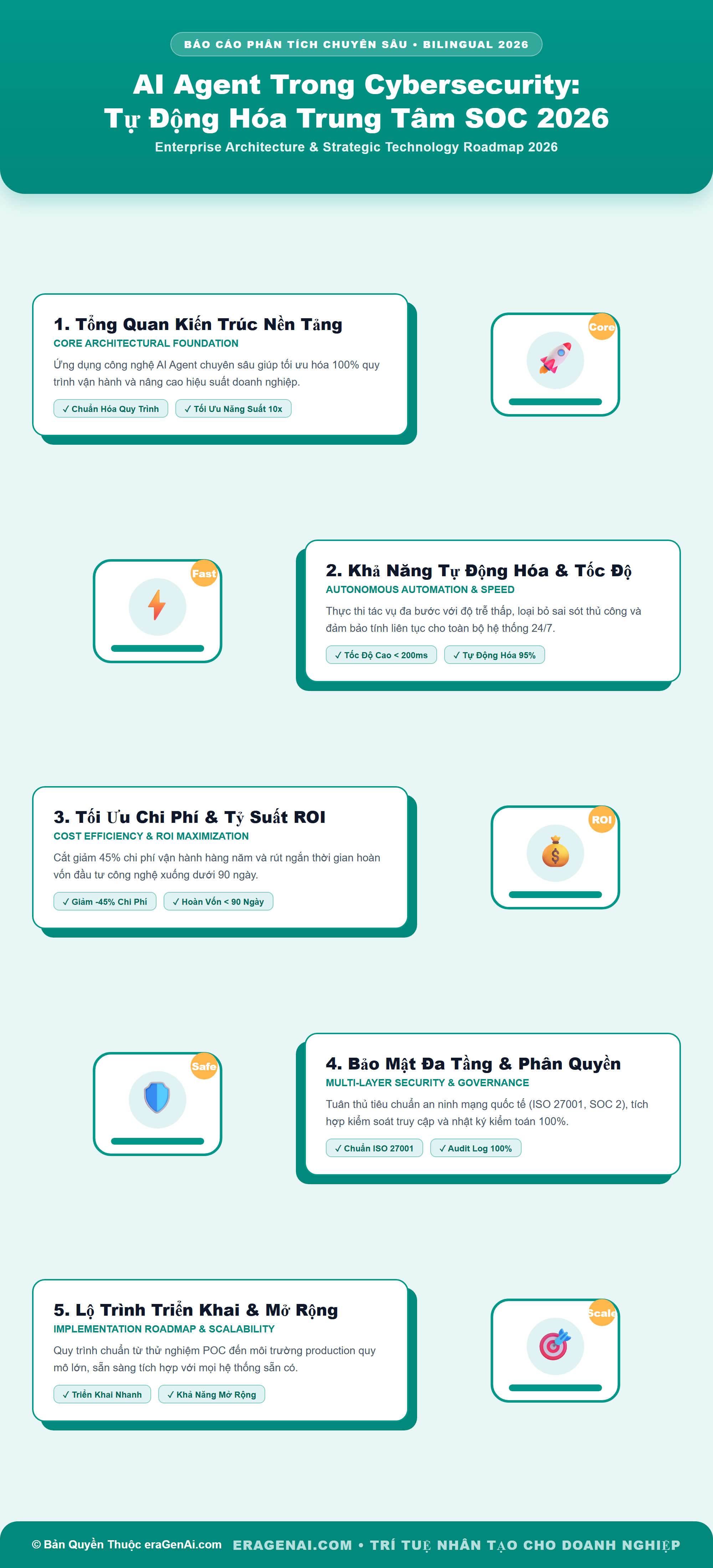 [Infographic] AI Agent Trong Cybersecurity: Tự Động Hóa Trung Tâm SOC 2026