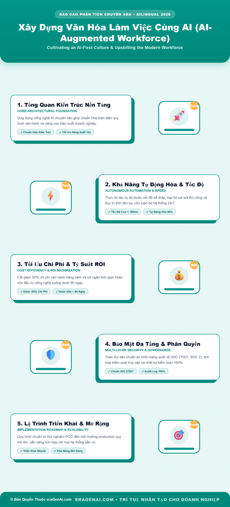 [Infographic] Xây Dựng Văn Hóa Làm Việc Cùng AI (AI-Augmented Workforce)