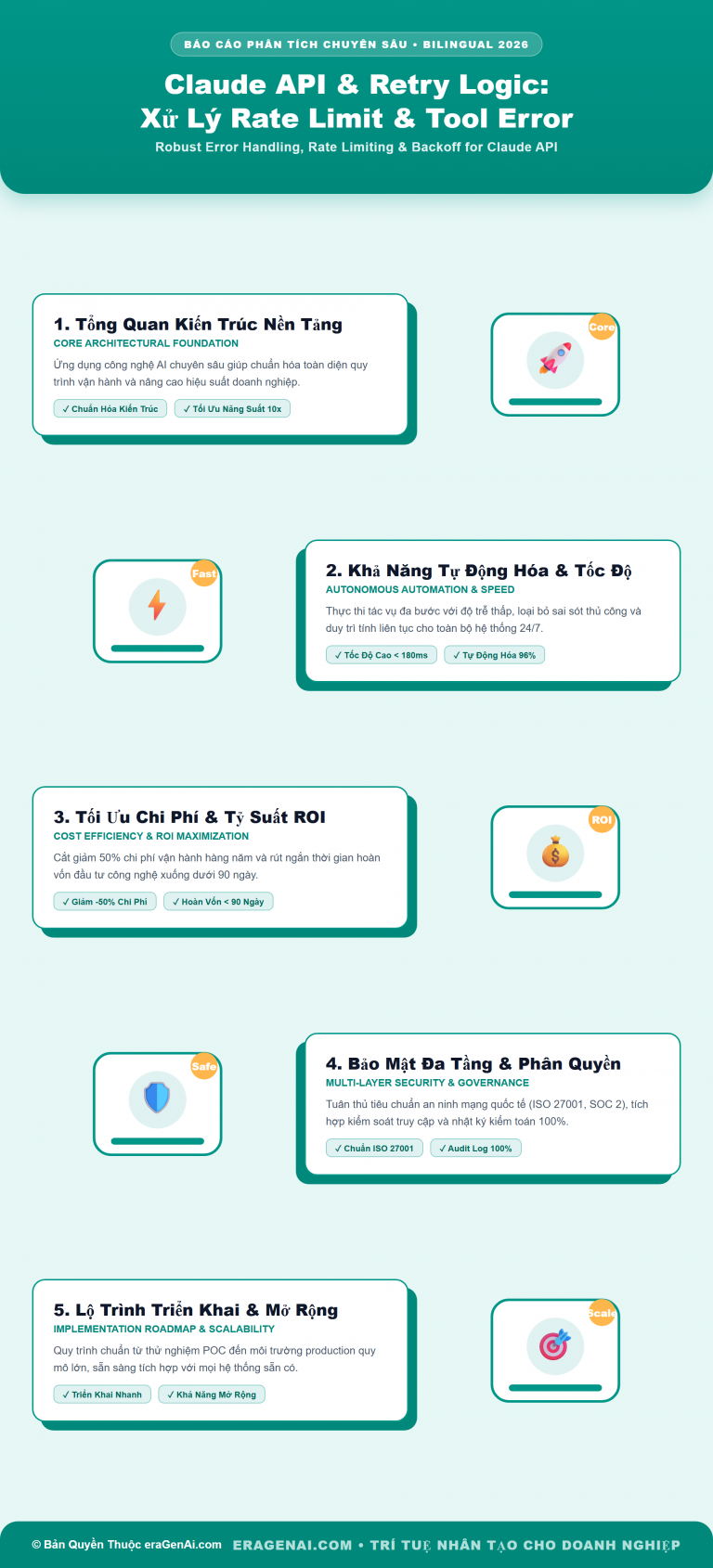 [Infographic] Claude API & Retry Logic: Xử Lý Rate Limit & Tool Error