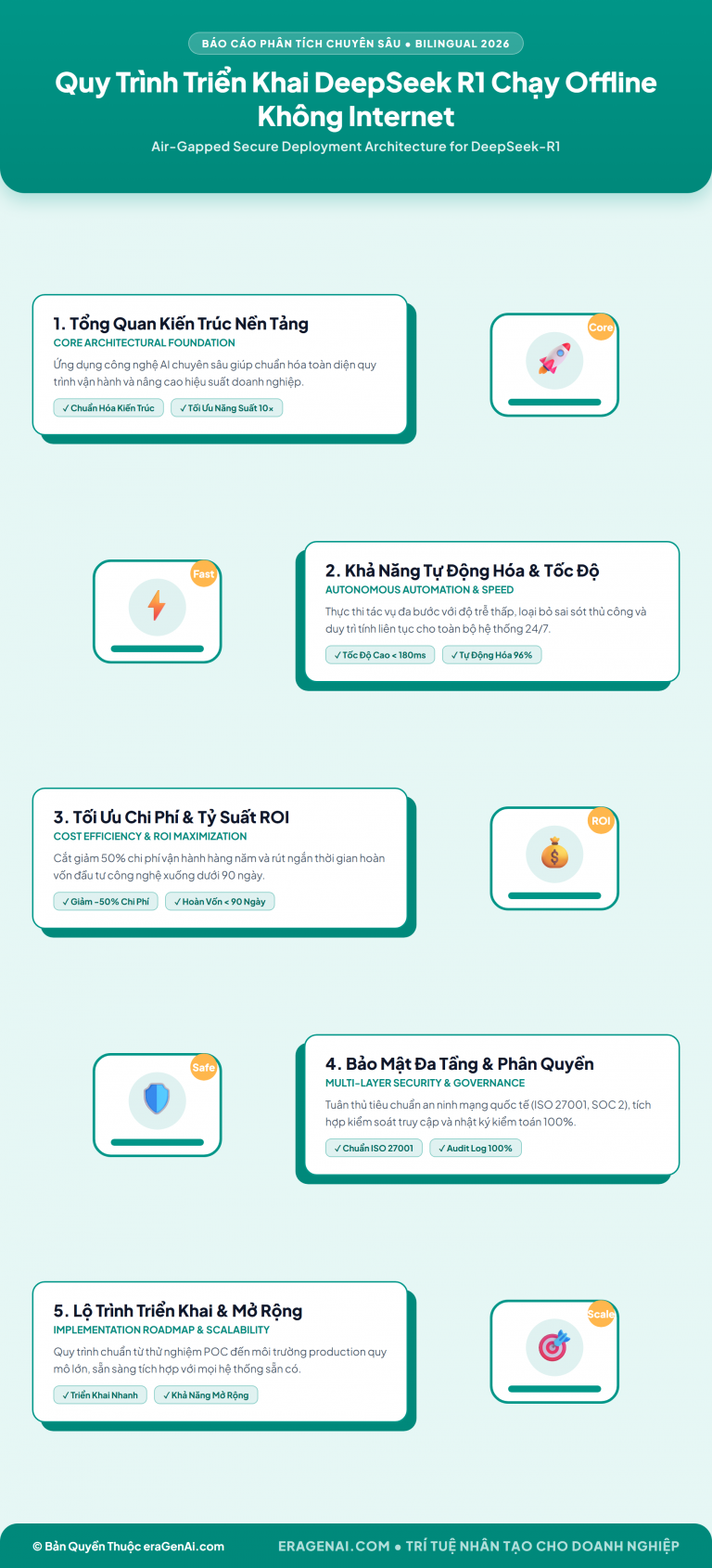 [Infographic] Quy Trình Triển Khai DeepSeek R1 Chạy Offline Không Internet