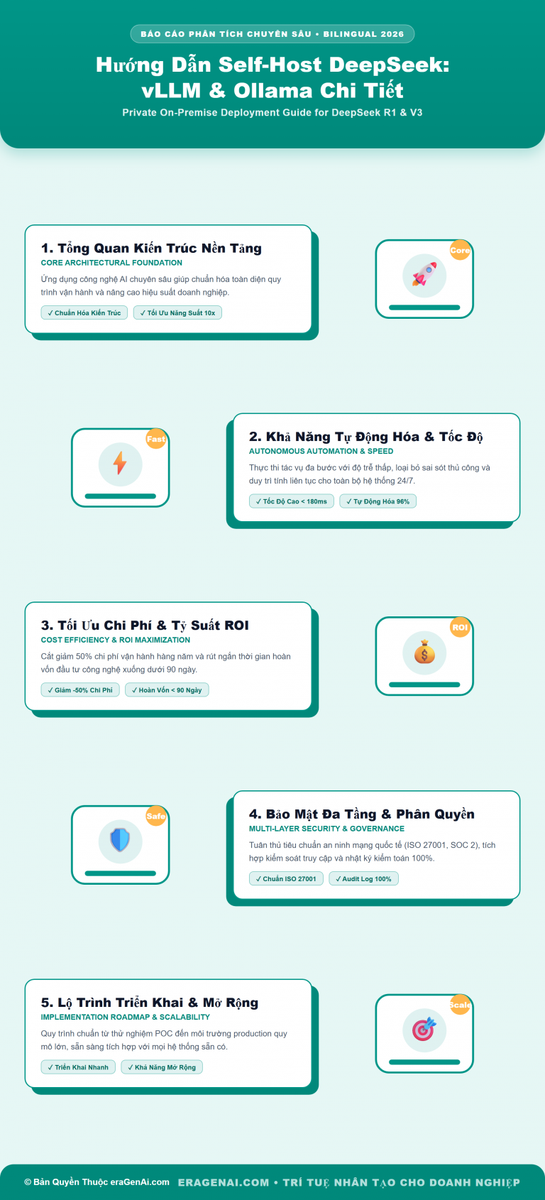 [Infographic] Hướng Dẫn Self-Host DeepSeek: vLLM & Ollama Chi Tiết