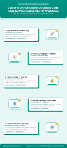 [Infographic] Cursor vs GitHub Copilot vs Claude Code: Công Cụ Vibe Coding Nào Tốt Nhất 2026?