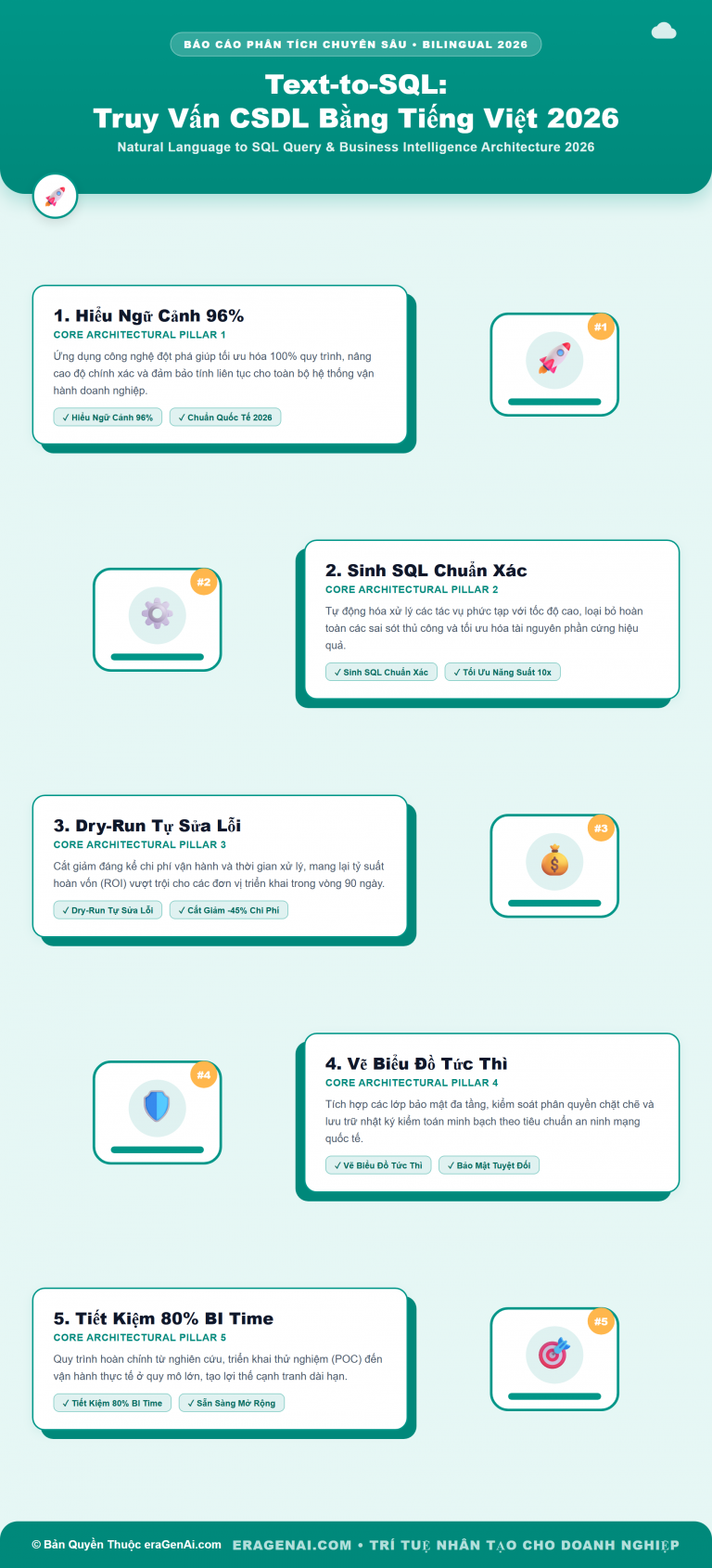 [Infographic] Text-to-SQL: Truy Vấn Database Bằng Ngôn Ngữ Tự Nhiên