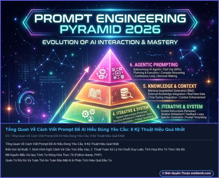 Infographic: Tổng Quan Về Cách Viết Prompt Để AI Hiểu Đúng Yêu Cầu: 8 Kỹ Thuật Hiệu Quả Nhất