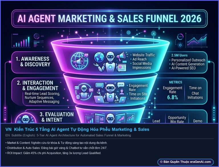 AI Agent Cho Marketing: Tự Động Hóa Toàn Bộ Phễu Bán Hàng Từ Content Đến Chốt Sale