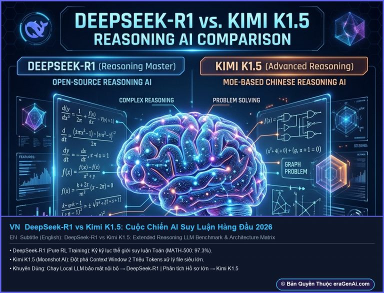 [Infographic] DeepSeek-R1 vs Kimi K1.5: Cuộc Chiến AI Suy Luận Hàng Đầu 2026