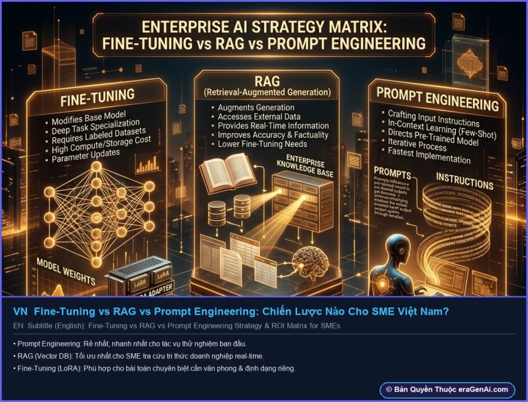 [Infographic] Fine-Tuning vs RAG vs Prompt Engineering: Chiến Lược Nào Cho SME Việt Nam?