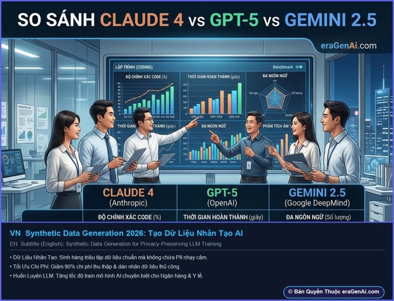 [Infographic] Synthetic Data Generation 2026: Tạo Dữ Liệu Nhân Tạo AI