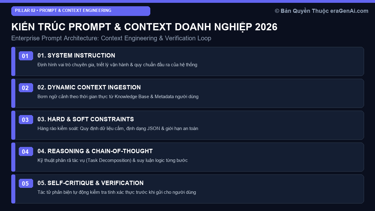Kiến Trúc Prompt & Context Engineering Doanh Nghiệp 2026