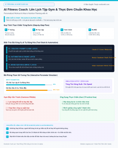AI Fitness Coach: Lên Lịch Tập Gym & Thực Đơn Chuẩn Khoa Học