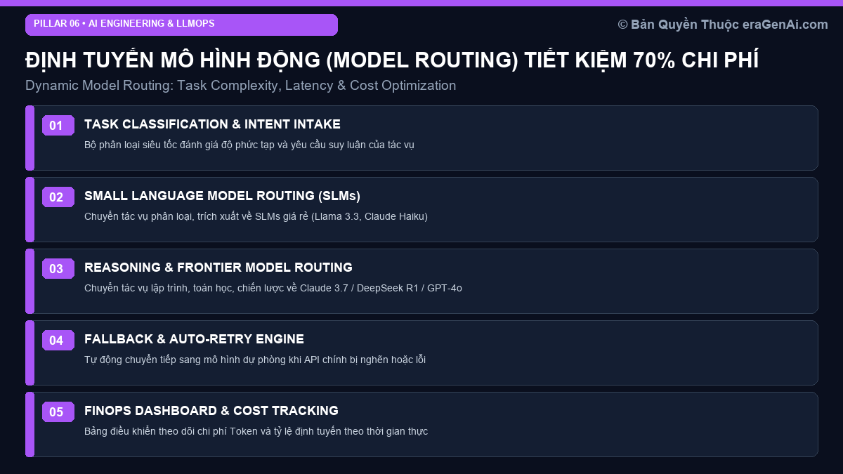 Model Routing: Kỹ Thuật Định Tuyến Tác Vụ Giữa Frontier LLMs và SLMs Tiết Kiệm 70% Chi Phí