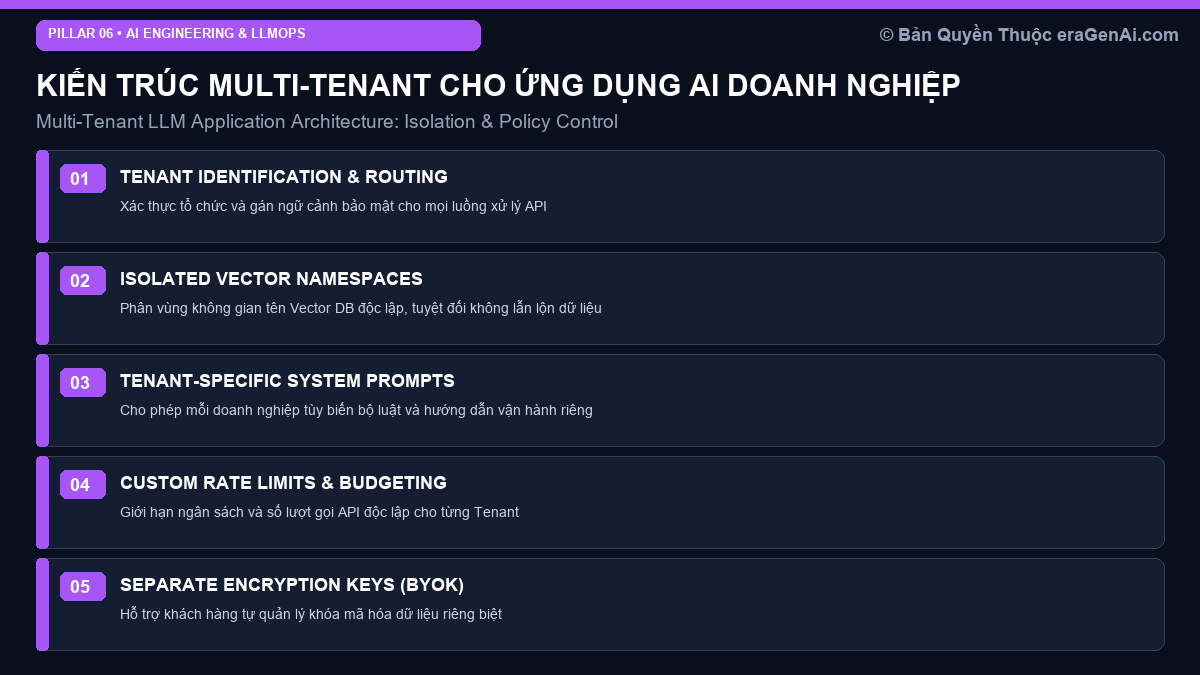 Kiến Trúc Multi-Tenant Cho Ứng Dụng AI Doanh Nghiệp: Cách Ly Dữ Liệu và Phân Quyền